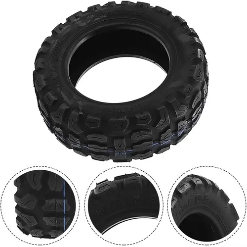 Vista 2 de Reemplazo de neumáticos sin cámara 90/70-6 todoterreno de 11 pulgadas para scooter eléctrico, construcción de goma, tracción mejorada ligera, 248 ×