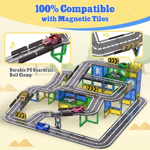 Vista 5 de Paquete de riel magnético para azulejos de 18 piezas, abrazaderas Negro