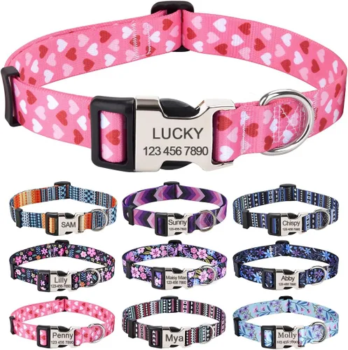 Vista 7 de Collar de perro personalizado con la bandera estadounidense, collar patriótico para perro del 4 de julio, collares temáticos para perros para el Día