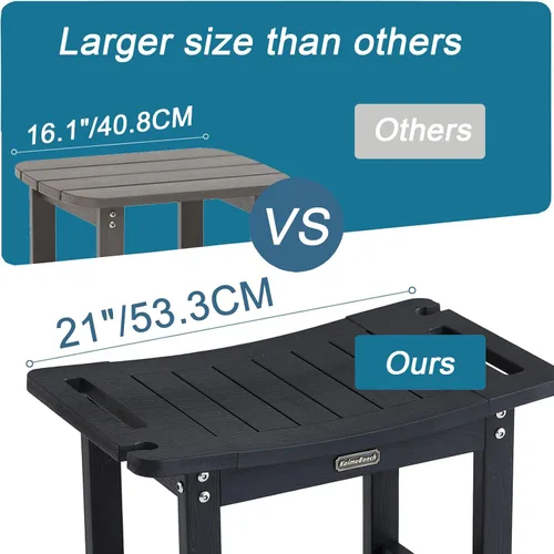 Vista 5 de Banco de ducha para afeitarse las piernas, taburete de ducha impermeable para ducha interior con asas y soporte para cabezal de ducha, silla de Negro