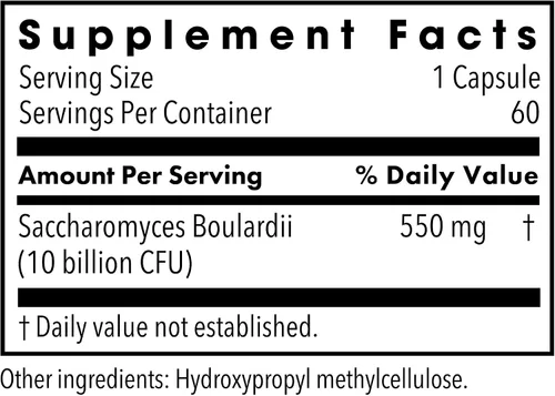 Vista 2 de Mantenimiento metabólico Saccharomyces Boulardii - Proporciona 550 mg de levadura no colonizante que proporciona 10 mil millones de UFC - Apoya