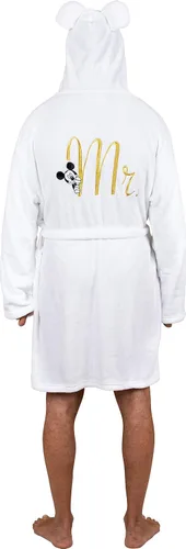 Vista 2 de Disney Mrs. Minnie Mouse - Ropa de baño de felpa para mujer, color blanco, Blanco