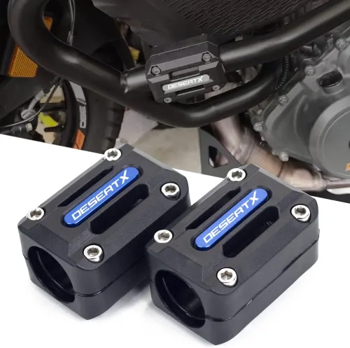 Vista 9 de 2021 2022 para Ducati Desert X DesertX Accesorios de motocicleta Protector de motor Barra de choque Protección Bloque de parachoques Titanio