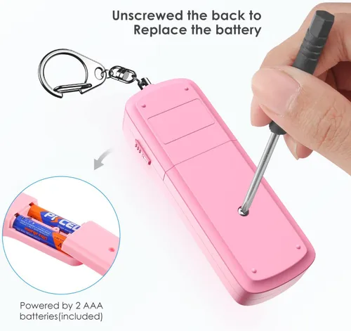 Vista 3 de AMIR Juego de llaveros de seguridad para mujeres y niños, 4 piezas de accesorios de llavero de seguridad, juego de llaveros de defensa personal