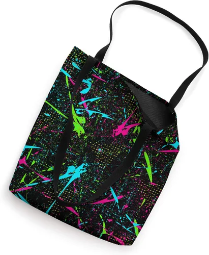 Vista 2 de Bolso de mano retro de los años 80 con salpicaduras de pintura neón