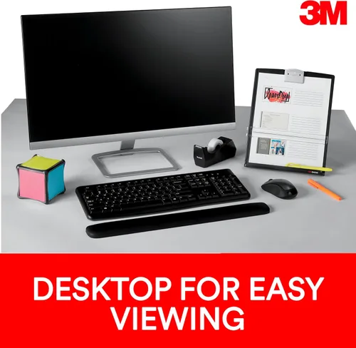 Vista 3 de 3M Soporte para Documentos de Escritorio Portacopia, Clip Ajustable Sostiene Documentos en Formato Vertical y Horizontal para Fácil Visualización
