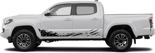 Vista 3 de Kit de calcomanías de vinilo para salpicaduras de barro compatible con Toyota Tacoma 2004 - Presente (2941 negro)