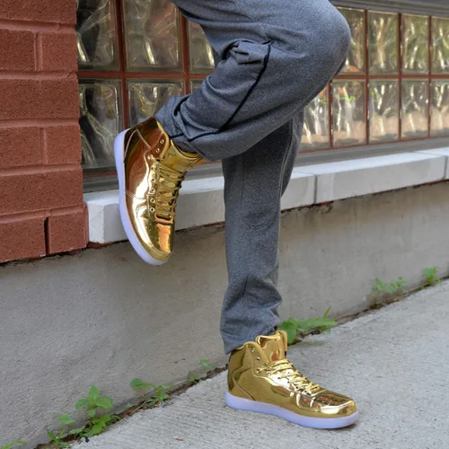 Vista 5 de Gary Majdell Sport Zapatos deportivos casuales con cordones metálicos líquidos brillantes para hombre