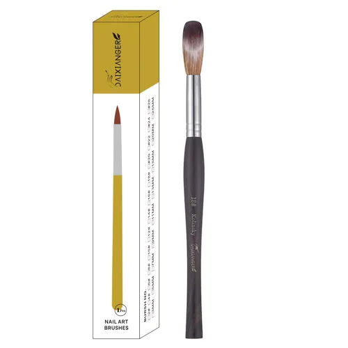 Vista 16 de Kolinsky - Brocha acrílica para uñas, tamaño 10, forma ovalada de cabello Kolinsky para aplicación acrílica, herramienta de manicura profesional