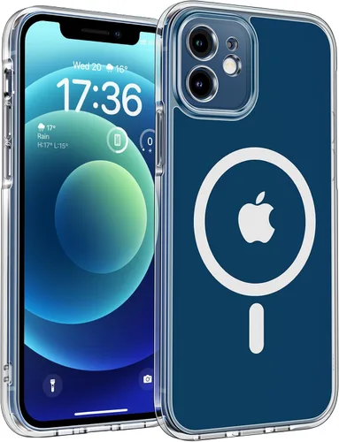 Vista 196 de TOCOL Funda para iPhone 11, compatible con Magsafe, protección completa de cámara, imanes integrados, protección contra caídas, funda translúcida
