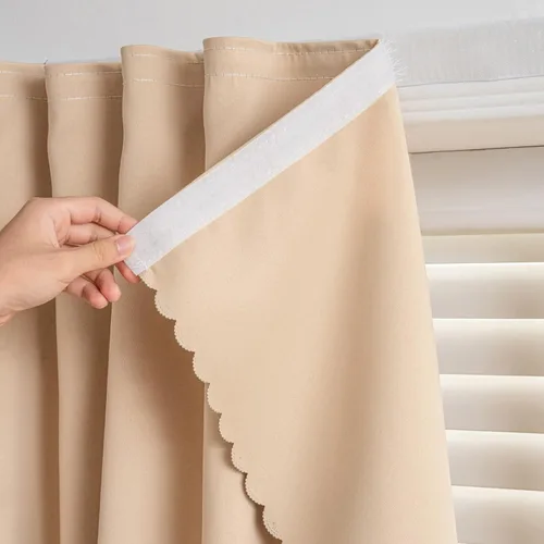 Vista 28 de Cortinas autoadhesivas, sin taladrar, sin varilla, cortinas opacas fáciles de instalar para persianas de ventana, dormitorio