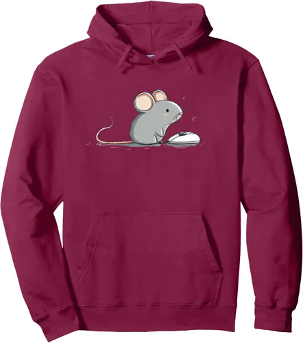 Vista 14 de Funny Pet Mouse with Gaming Mouse for PC Lovers Pullover Hoodie