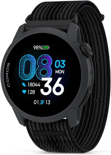 Vista 5 de COROS Reloj GPS deportivo ultraligero PACE 4 (silicona de cristal negro)