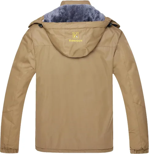 Vista 2 de Keevoom Men's Winter Jackets Ski Snow Coats Waterproof Hooded Raincoats Snowboarding