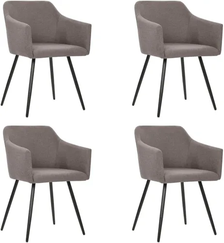 Vista 11 de Dining Chair Set of 2 Dark Grey Fabric, Modern Kitchen Dining Room Chairs with Metal Legs, Ergonomic Design for Home