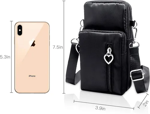 Vista 5 de BIAOTIE Bolsos cruzados pequeños y ligeros para teléfonos celulares bolsa de viaje bolsa de hombro para mujer