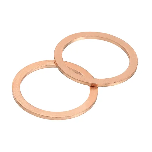 Vista 28 de uxcell Arandela plana M4, 36 piezas de arandelas planas de anillo de cobre de 8 mm DE 1 mm de espesor Junta de sello de metal para tornillos