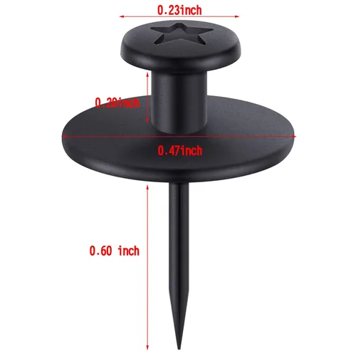 Vista 4 de Ganchos de pared para colgar fotos, ganchos de pared de doble cabeza, ganchos para colgar fotos, clavos, ganchos pequeños para colgar fotos, Negro