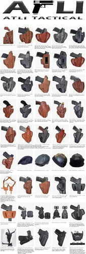 Vista 8 de OWB - Funda de cuero Glock 19 – Funda para panqueques para Glock 19 – Fundas Glock 19X – para Glock19 19X 32, Canik TP9DA, Sig P225 Pistolas – Funda