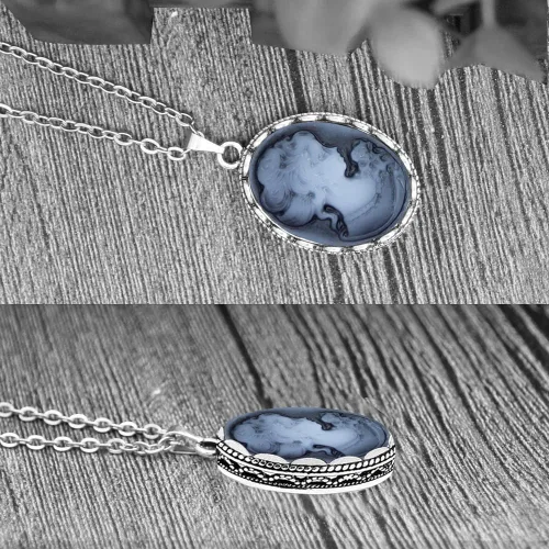 Vista 2 de Vintage Look Lady Queen Cameo Sets For Women Victoria Pendant Cameo Necklace Earrings Ring Bracelet Fashion Jewelry
