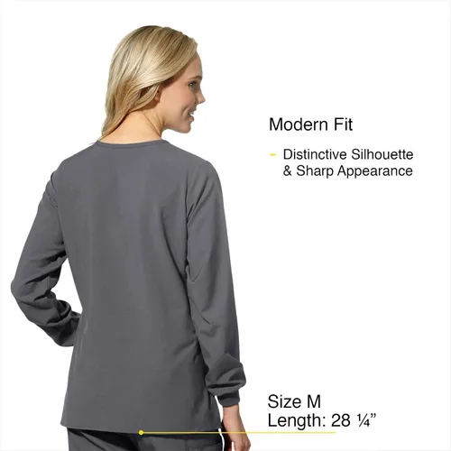 Vista 4 de Chaqueta de calentamiento con cuello redondo para mujer