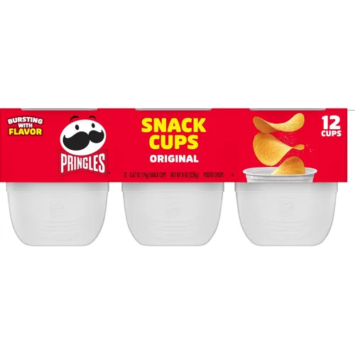 Vista 5 de Pringles Snack Stacks - Taza de patatas fritas, sabor original, 12