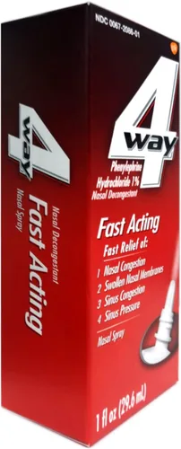 Vista 2 de Spray nasal de acción rápida de 4 vías, 1 oz, paquete de 2