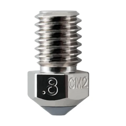Vista 6 de Microswiss CM2 RepRap V5-V6 1.75 Boquilla para Prusa i3 MK2 / MK2S / MK3 / Mini - Núcleo de cobre - Punta de acero endurecido M2 - Rendimiento