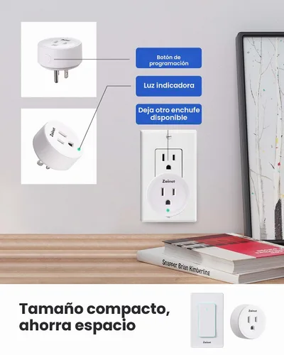Vista 6 de Zoiinet Interruptor de enchufe inteligente, interruptor de tiempo para tomacorriente WiFi de 2.4G, compatible con Alexa, Google Home, Smart Life