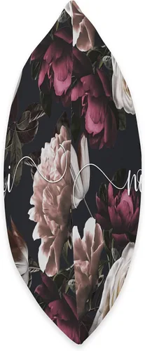 Vista 2 de Nomi Nomi - Almohada de nombre personalizada para niñas y mujeres, diseño floral con rosas y peonías, 16.0 x 16.0 in, multicolor