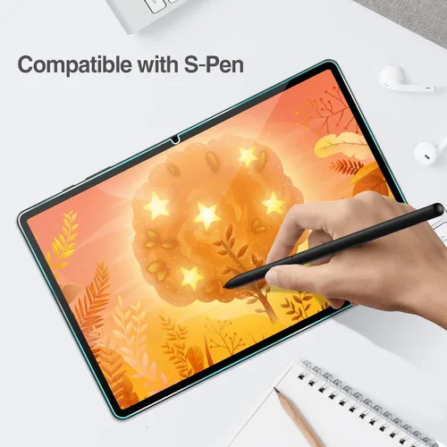 Vista 6 de ProCase 1 protector de pantalla para Galaxy Tab S10 Plus 2024/Tab S9 FE Plus/S9 Plus/S8 Plus/S7 FE/S7 Plus 12.4 pulgadas 2023, protector de película