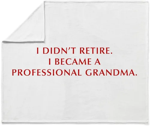 Vista 4 de CafePress I Didnt Retire Grandma Opt Dark RED Throw Blanket Super Soft Fleece Plush Throw Blanket, 60"x50