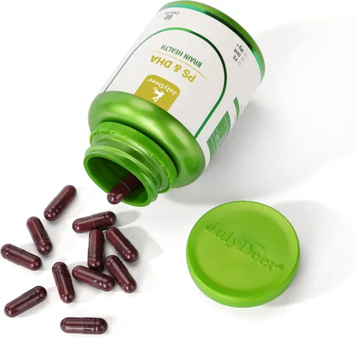 Vista 6 de JulyDeer Magnesio-100 mg, DHA-100 mg, fosfatidilserina-40 mg, suplementos de complejo de magnesio para la salud cerebral de los niños mayores