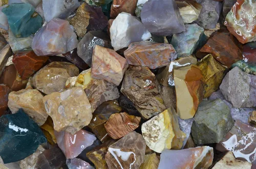 Vista 31 de Fantasia Materiales: 1 lb Ágata Gris Piedras en bruto de la India
