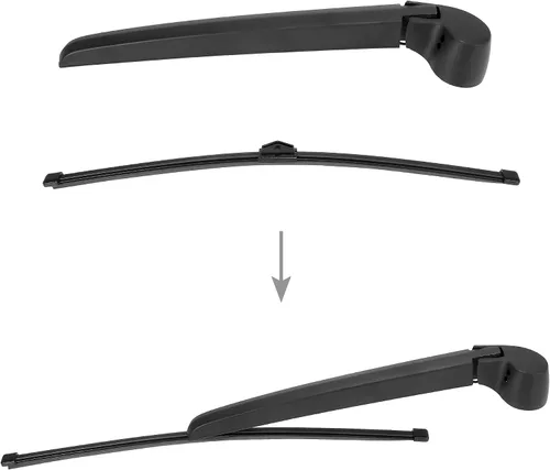 Vista 3 de X AUTOHAUX Juego de brazo de limpiaparabrisas trasero para Audi Q5 2009-2018 13.780 in 14 pulgadas negro 8R0955425 8R09554071P9