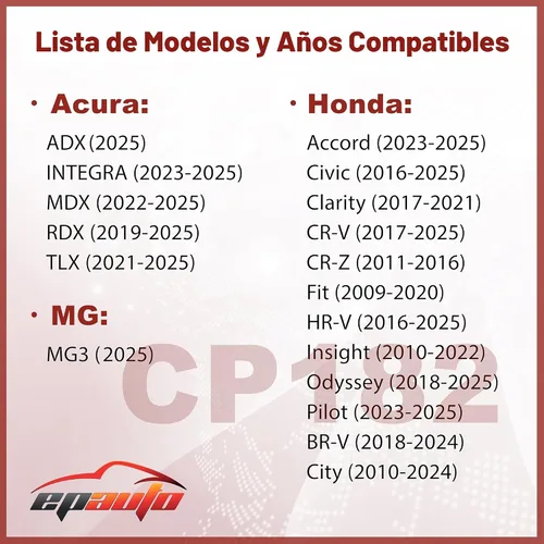 Vista 2 de EPAuto CP182 (CF11182) Filtro de aire de cabina de reemplazo para Honda Accord, Civic, CR-V, Fit, HR-V, Insight, Odyssey, Pilot, CR-Z, Clarity