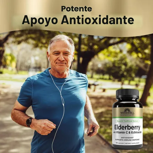 Vista 3 de Windmill Cápsulas de saúco con vitamina C y equinácea 60 Ea