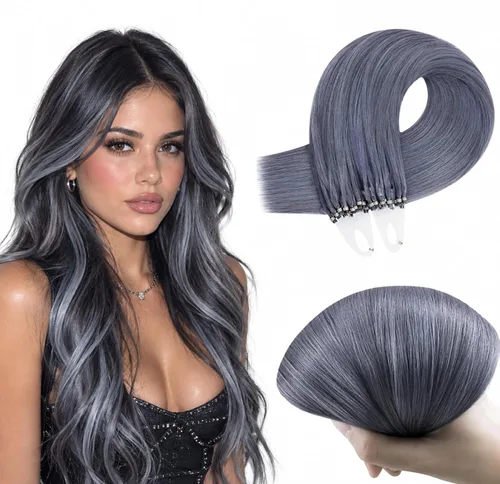 Vista 57 de RUNATURE K Tip - Extensiones de cabello humano real, ombré, pelo corto