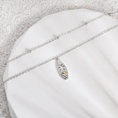 Vista 145 de CHIC & ARTSY Tobilleras delicadas de plata de ley S925 para verano, pulsera de tobillo ajustable multicapa para playa, joyería de pie para mujer