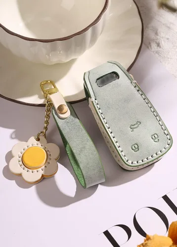 Vista 3 de ontto Funda para llave de coche compatible con Audi A4 Q7 Q5 TT A3 A6 SQ5 R8 S5 Smart Remote Key Fob Cover 360?Protección integral verde