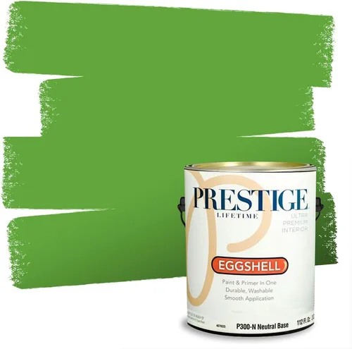 Vista 137 de PRESTIGE Pintura exterior e imprimación en uno, aloe, plano, 1 galón