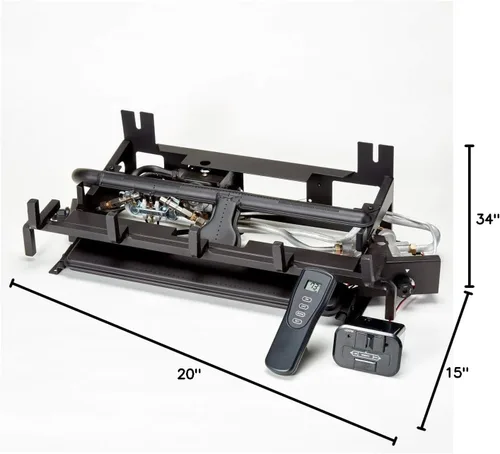 Vista 20 de Duluth Forge DLS-30R-2 Juego de troncos de chimenea sin ventilación de combustible dual con control remoto, uso con gas natural o propano líquido