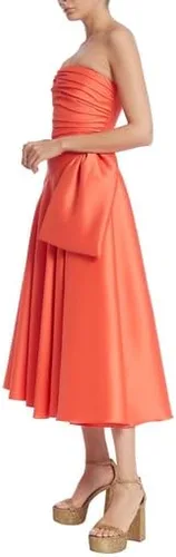 Vista 3 de Badgley Mischka El vestido sin tirantes fruncido perfecto