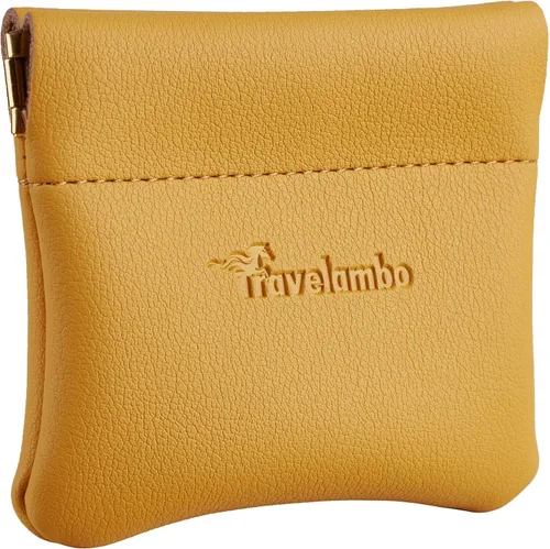 Vista 17 de Travelambo Monedero de piel a presión para hombre y mujer 01 Vintage Negro