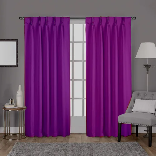 Vista 19 de EcoDrapes Panel de cortina y cortinas opacas plisadas de doble pellizco (2 paneles de tamaño combinado, chocolate oscuro, 42 x 108 pulgadas)
