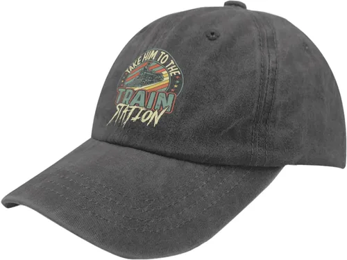 Vista 2 de devor Baseball Caps Take Him to The Train Station Baseball Caps for Women Funny Denim Dad Hats Adjustable