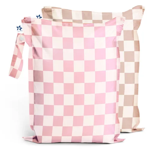 Vista 37 de Tiny Twinkle Bolsas húmedas a prueba de desorden 1 paquete de bolsas húmedas reutilizables impermeables para trajes de baño Ropa de bebé Bolsa