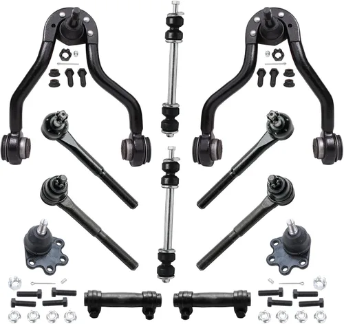 Vista 30 de Detroit Axle – 12 brazos de control superiores e inferiores delanteros con rótulas, barras de unión exteriores e interiores con topes, barras