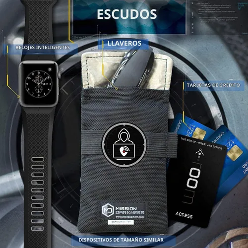 Vista 7 de Mission Darkness Faraday - Bolsa para llaveros, protección de dispositivos para llaves inteligentes "Always On" para propietarios de automóviles