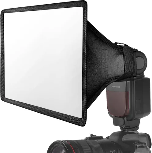 Vista 10 de NEEWER Difusor de Flash Softbox de 5" x 4", Universal, Plegable con Bolsa de Almacenamiento Compatible con Canon Nikon Sony Godox Yongnuo NEEWER